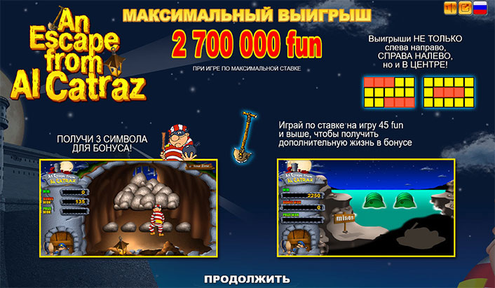 Игровой автомат Алькатрас онлайн бесплатно. 