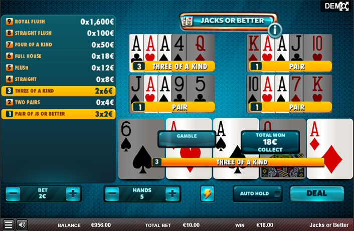 Видеопокер играть онлайн бесплатно. 